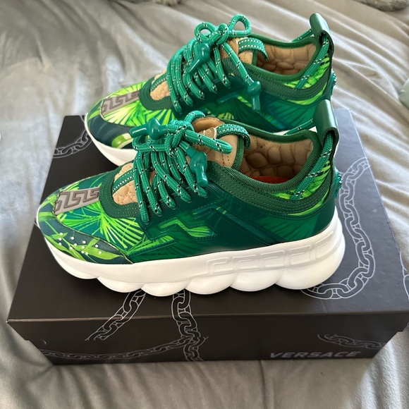 Versace , Jungle Print Chain Reaction Sneakers